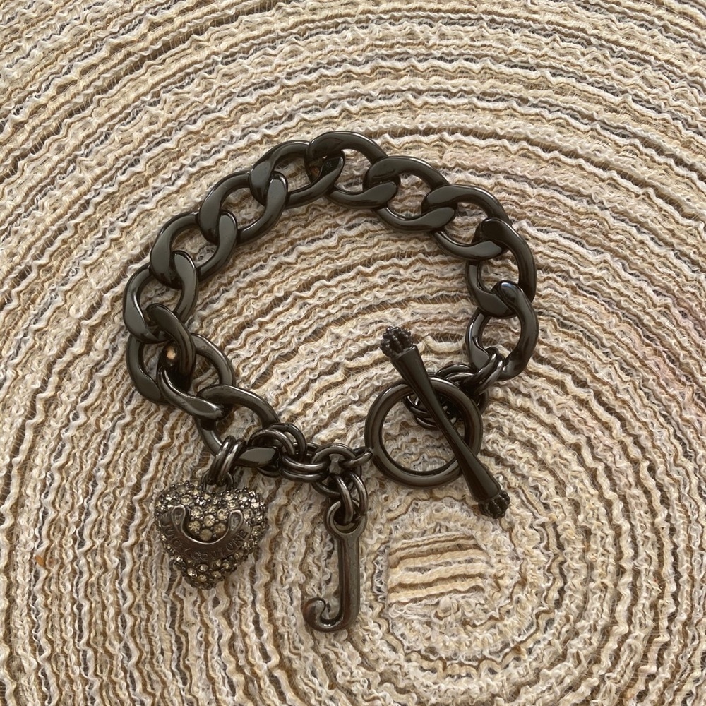 Juicy Couture gun metal bracelet